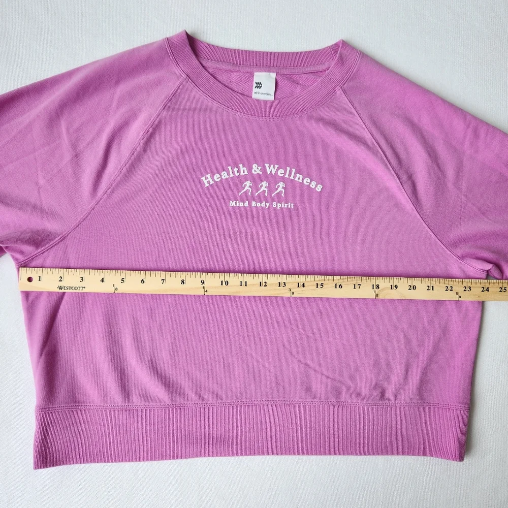 All In Motion Health And Wellness Sweatshirt Long Sleeve Purple Cute Cozy Large - Picture 13 of 16